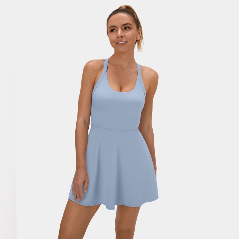 NWT halara Backless Cut Out Twisted Mini Barre Dress Size S
